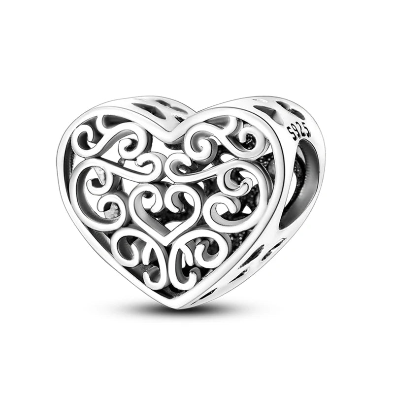 Heißer Verkauf Charms Perlen 925 Sterling Silber Farbe Bogen Kreuz Lebensbaum Perlen Fit DIY Original Armreif Charme Anhänger Schmuck