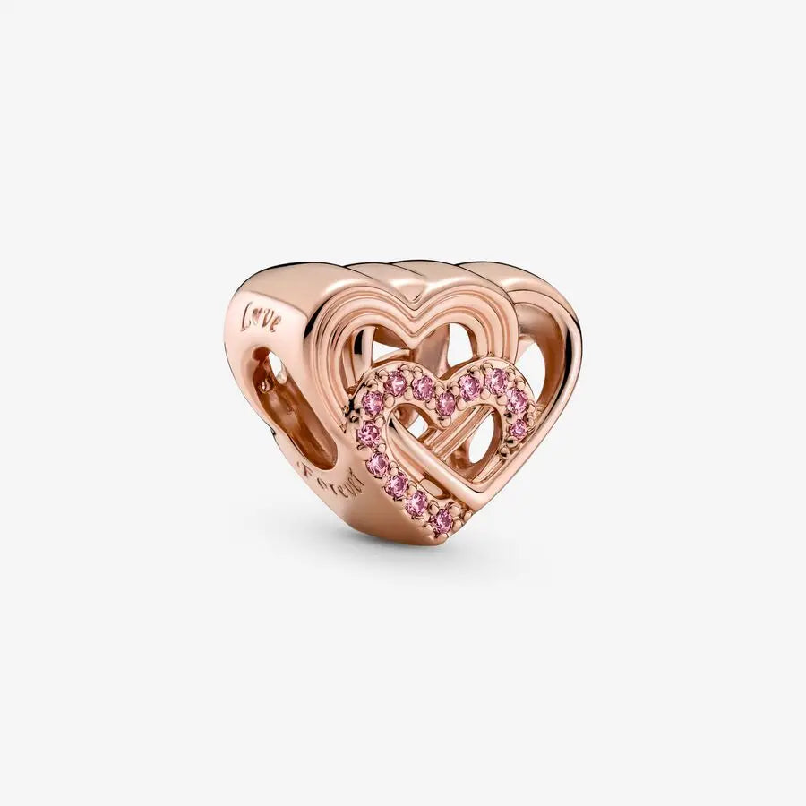 100 % 925er Sterlingsilber, romantisches Herz, Schmetterling, Sternblock, Stammbaum-Anhänger, geeignet für Damen-Armbänder, DIY-Schmuck