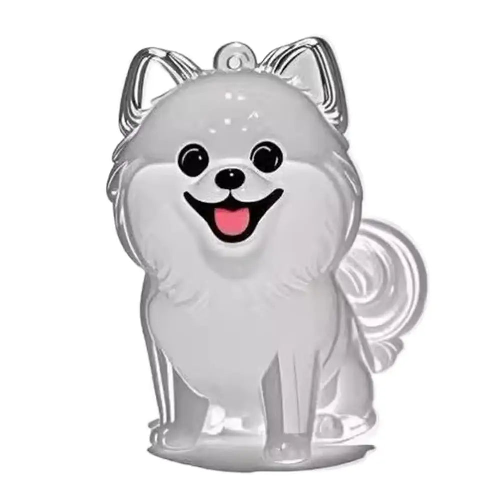 Klarer Tierhaar-Schlüsselanhänger, niedlicher Hund, Fell, Andenkenhalter, kreativer transparenter Tierhaar-Gedenkkollektions-Anhänger für Hund/Katze