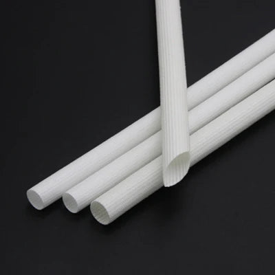 5/10M Glasfaserrohr 1mm ~ 25mm Silikonharzbeschichtete Isolierte Chemikalien- und Hochtemperatur-Glasfaser-Geflechtschlauch-Drahtummantelung