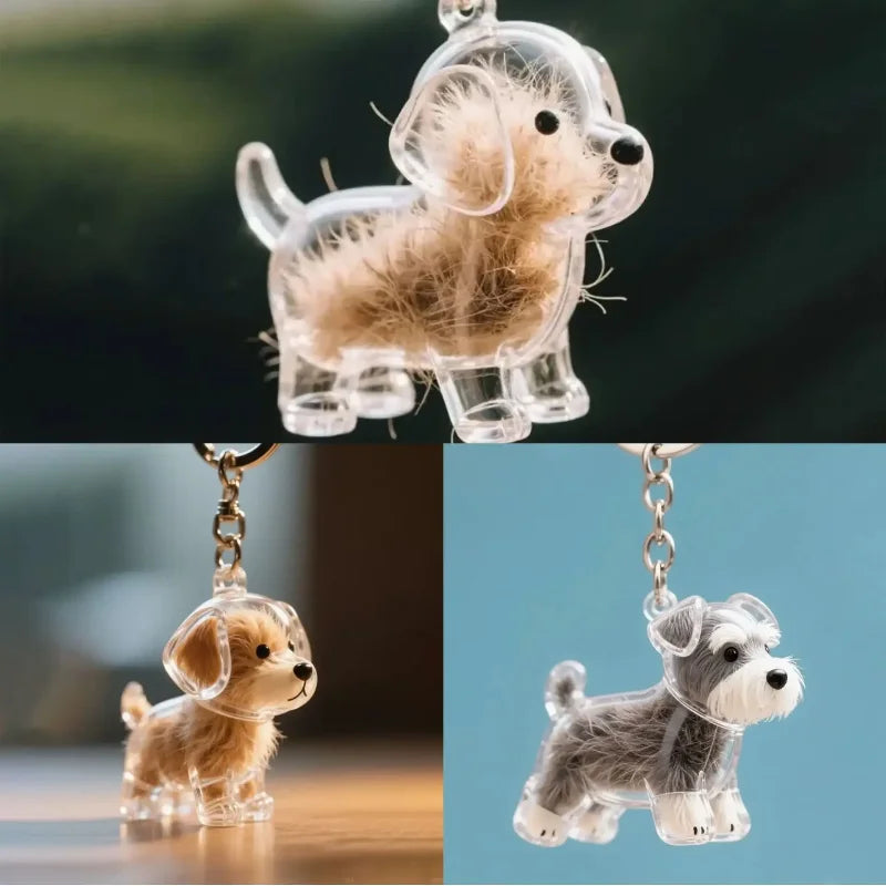 Hund Haar Lagerung Niedlichen Anhänger Schlüsselbund Tasche Anhänger Paar Auto Schlüssel Ketten Schmuck Souvenir Sammlung Geschenk Dekoration Zubehör