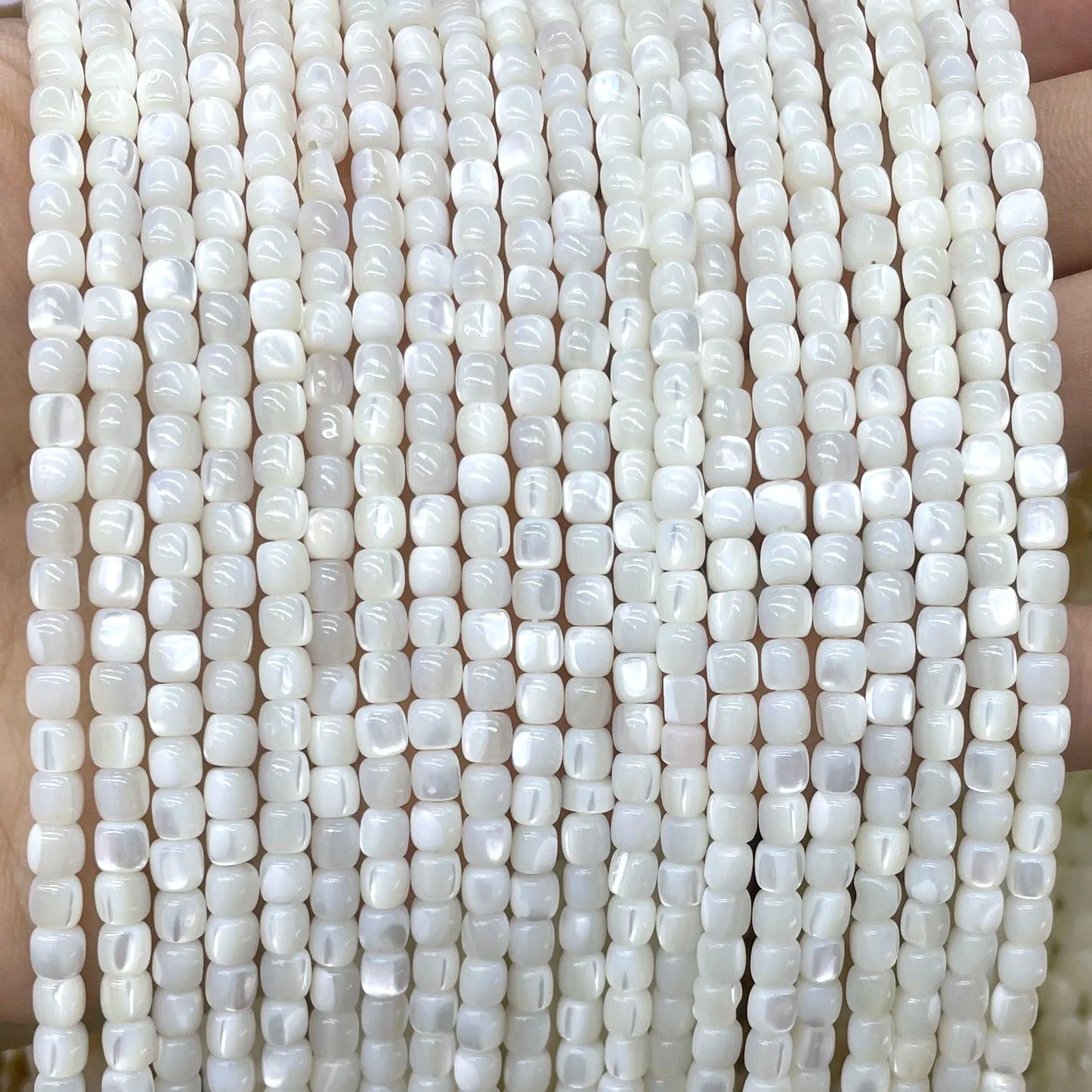 4 6 8 10 MM Natürliche Weiße Perlmutt Mopp Shell Lose Spacer Perlen Für Schmuck Machen DIY Armband halskette Zubehör