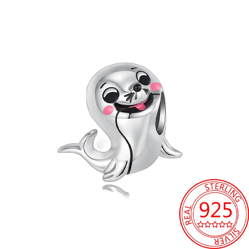 Sommer-Charm-Anhänger aus 925er-Sterlingsilber, Sea World Kingdom, Perlen für Charms, Original-Armband für Damen, Schmuckherstellung