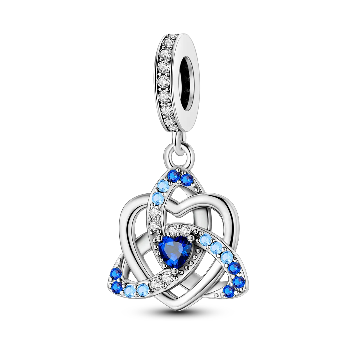 Charm-Anhänger aus Silber 925, blaue Serie, passend für Armbänder, Charms, DIY, originelle Mode-Anhänger für Schmuckherstellung