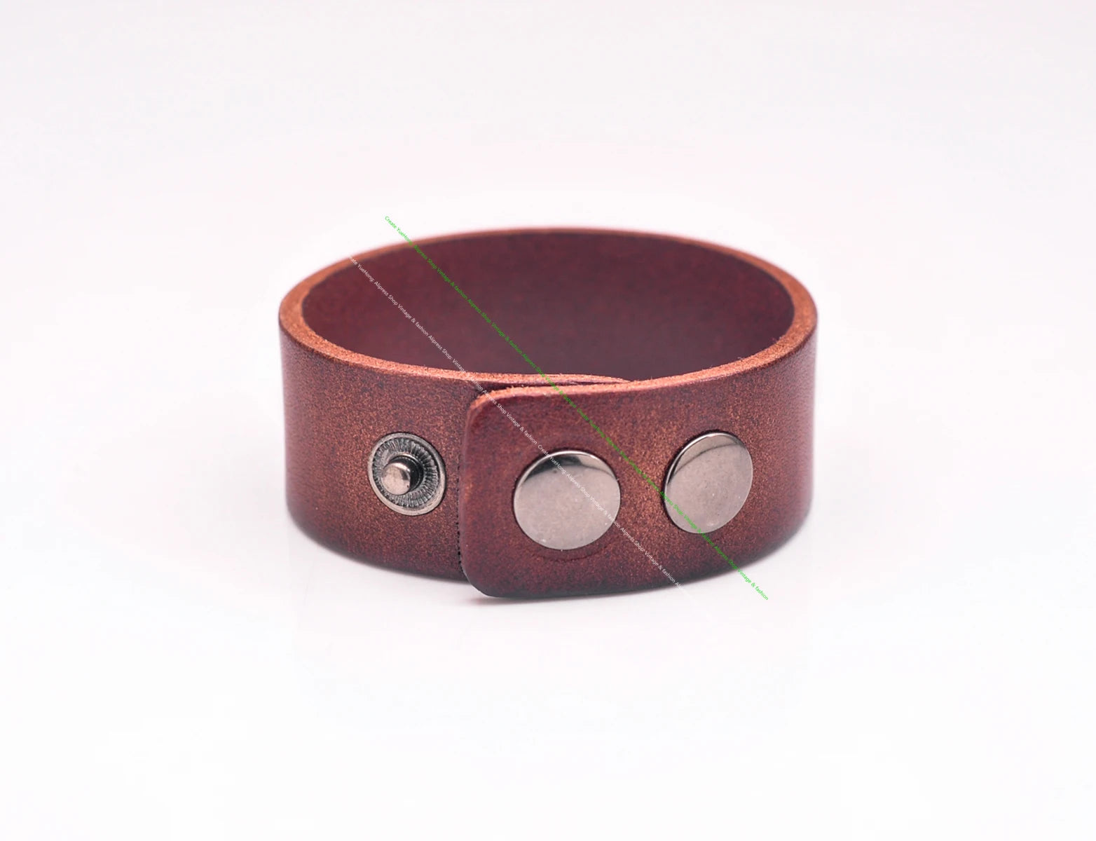 2,5 cm Bandbreite G601 Dunkelbraun Simply Stylish Single Wrap Echtleder Armband Armband Herren