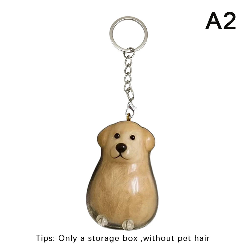 Klarer Welpenhaar-Gedenk-Andenken, Haustier-Hund, Fellbehälter, DIY-Anhänger, Schlüsselanhänger, Dekor, Haustierliebhaber, Heim-Display, Geschenke
