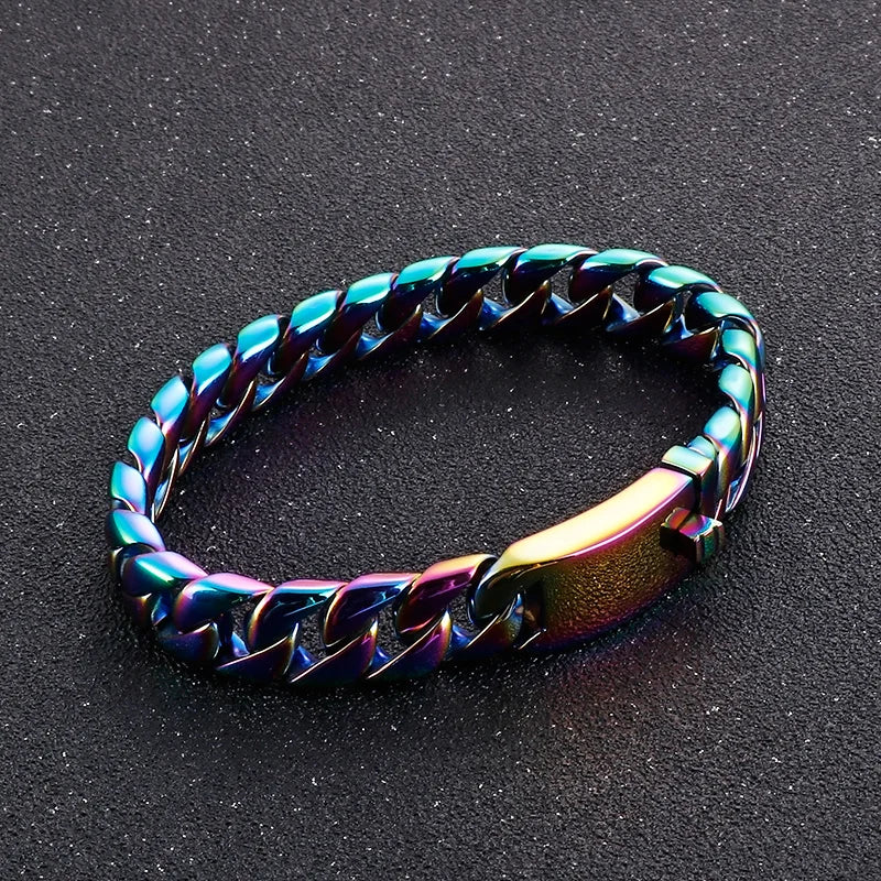 20/26/31MM 316L Edelstahl Curb Kubanisches Armband Riesige Schwere Silber Farbe Ton Schmuck Herren Frauen Biker Bike Kette Armbänder