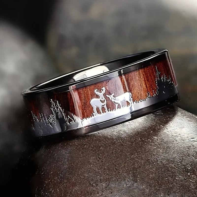 2025 Vintage Punk Große Dunkelblaue Stein Ringe für Männer Schmuck Zubehör Hochzeit Schmuck Vintage Zirkon Finger Ringe