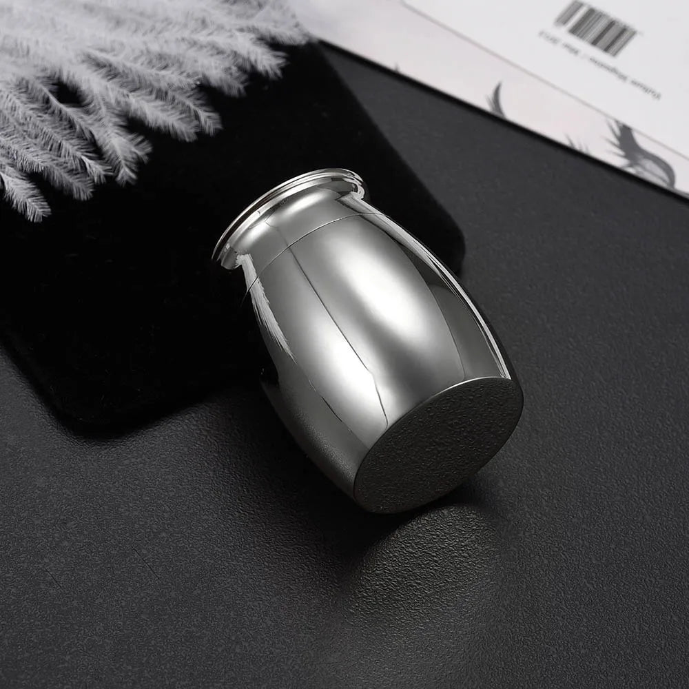 Kleine Andenken Urnen für Asche Mini Einäscherung Urne für Asche Aluminium legierung Haustiere/menschliche Gedenk asche-Ihre Flügel waren fertig ..