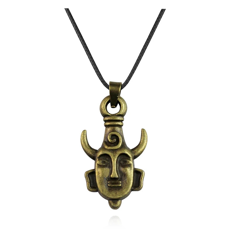 Supernatural Dean Leder Seil Kupferfarben Anhänger Kette Halskette für Frauen Männer Winchester Jensen Ackles Amulett Vintage Schmuck Goth