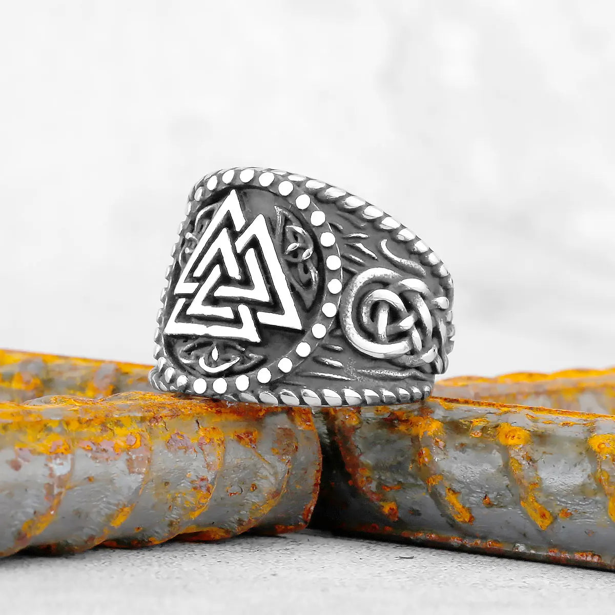 Vintage Edelstahl Wikinger Amulett Ring Nordischer Kompass Runen Männer und Frauen Ringe Teenager Multi Style Schmuck Freund Geschenk