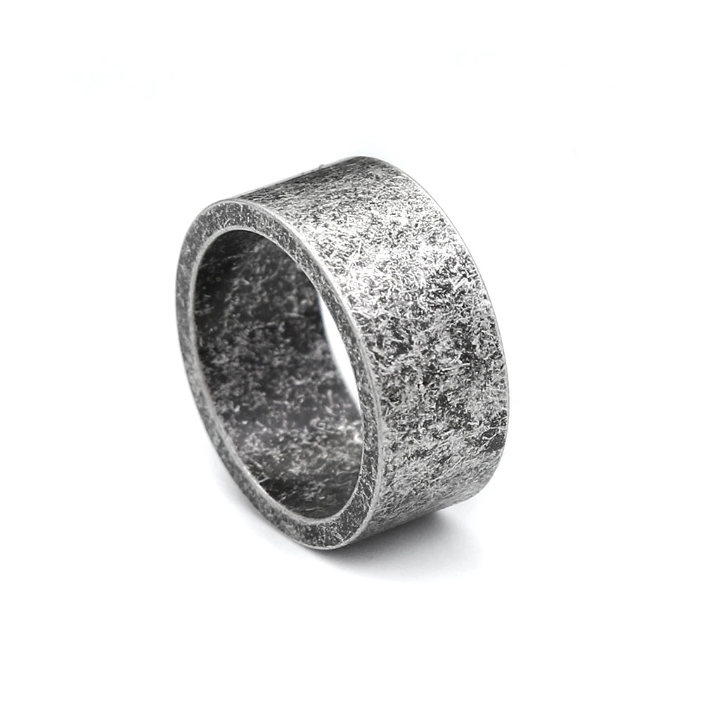 Neue Antike Silber Farbe Einfache Ringe Für Männer Frauen 316L Edelstahl Punk Hip Hop Mode Paar Ring Charme Partei Schmuck