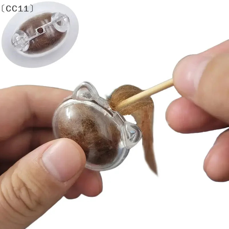 ieniaCC11 Parque2 Stück Tierhaar-Andenkenbox, transparent, für Hunde und Katzen, Fell, Aufbewahrungsbox für DIY-Gedenkdekoration, Geschenk für Haustierliebhaber, Display-Souvenir