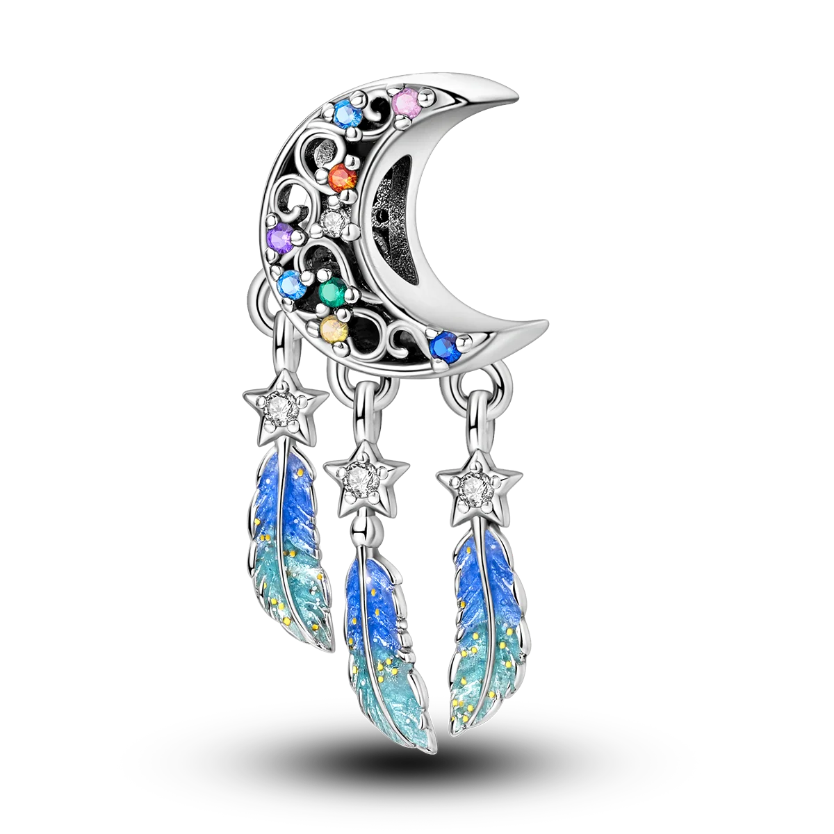 Charm-Anhänger aus Silber 925, blaue Serie, passend für Armbänder, Charms, DIY, originelle Mode-Anhänger für Schmuckherstellung