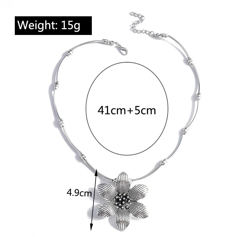 Ethnische Antike Silber Farbe Mond Choker Halsketten für Frauen Boho Türkis Halskette Mädchen Partei Schmuck Geschenke