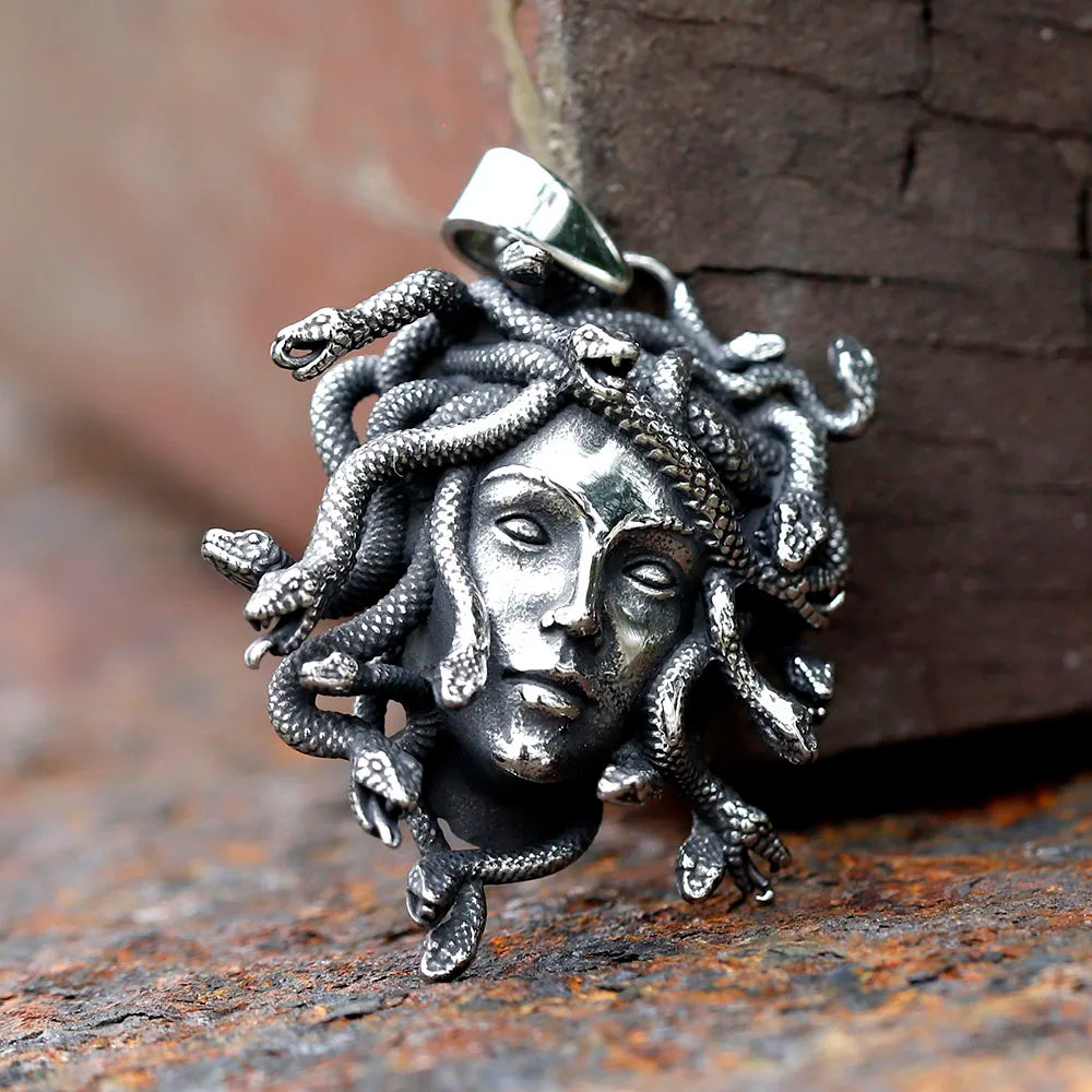 Neue 316L Edelstahl männer Medusa Anhänger Halskette Vintage Schlange Tier Zubehör Party Geschenk kostenloser versand