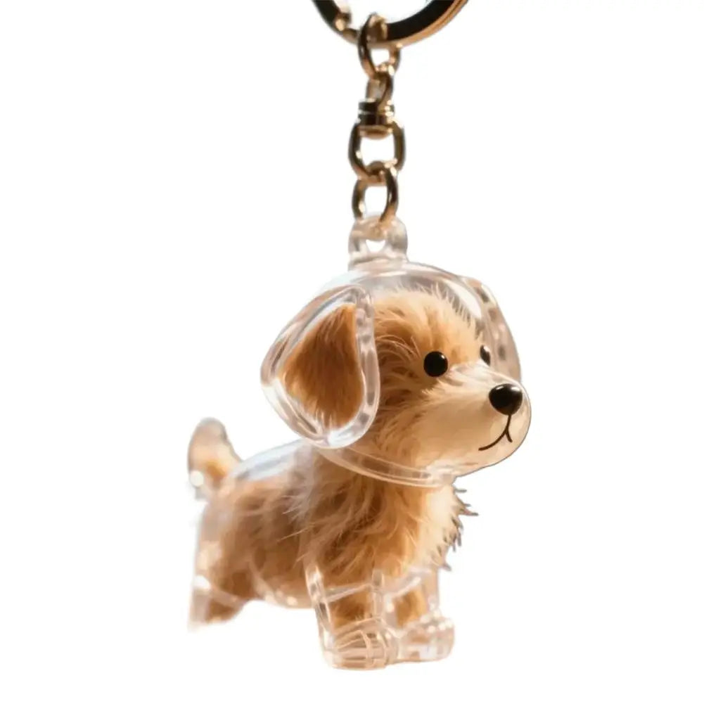 Klarer Tierhaar-Schlüsselanhänger, niedlicher Hund, Fell, Andenkenhalter, kreativer transparenter Tierhaar-Gedenkkollektions-Anhänger für Hund/Katze