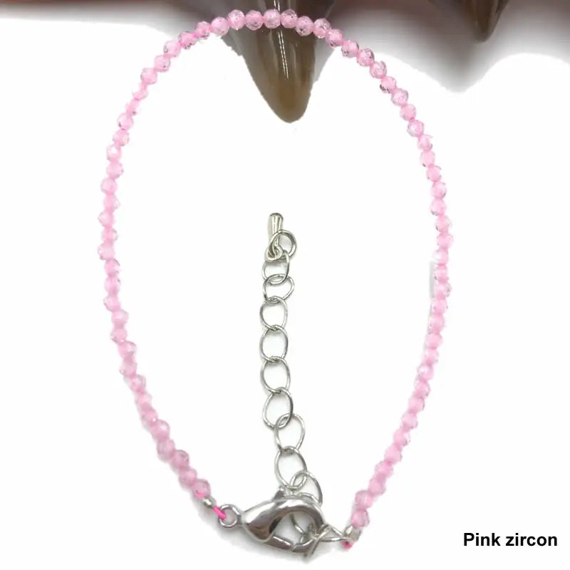 High Quality Natural Stone 2-3mm Handmade Micro Faced Beads Women's Agate Crystal Zircon Bracelet Jewelry Gift