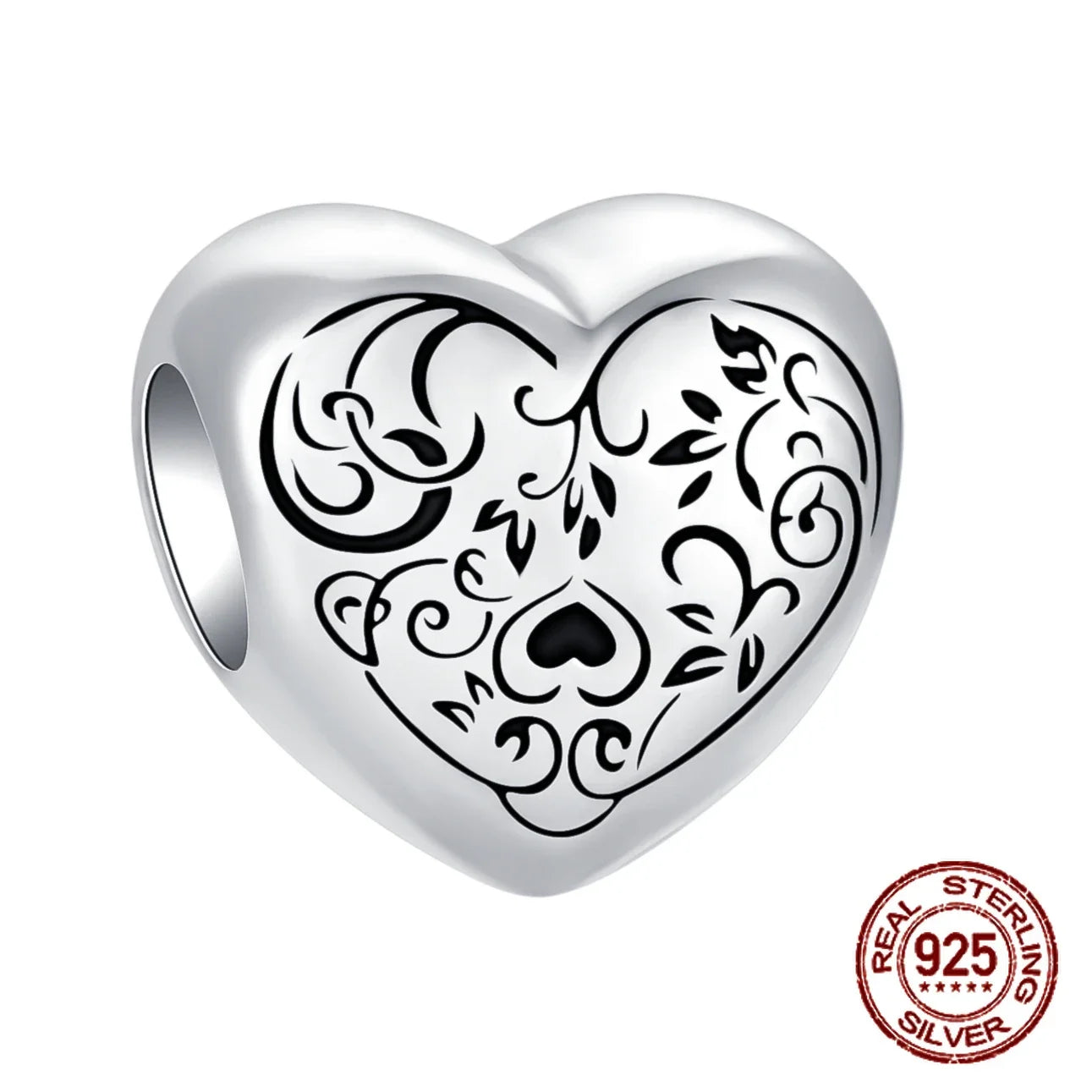 925 Sterling Silber Baum Blume Liebe für immer Familie Bead Pandent Charm Fit 4 MM Loch Durchmesser Armband DIY Bead Frau schmuck Geschenk