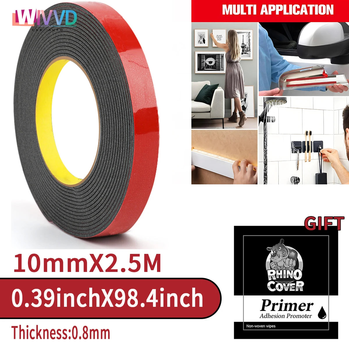 Doppelseitiges Klebeband, Klebeband, 2,5 m, extra starke Doppelbänder, spezielles doppelseitiges Klebeband für Telefon, LCD, Auto-Bildschirm-Reparaturband