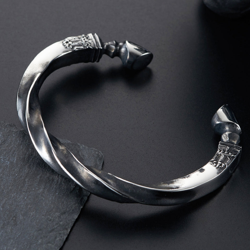 Vintage Krieg Pferd Huf Twist Manschette Armreifen männer 316L Edelstahl Mode Offene Armbänder Punk Amulett Schmuck Dropshipping