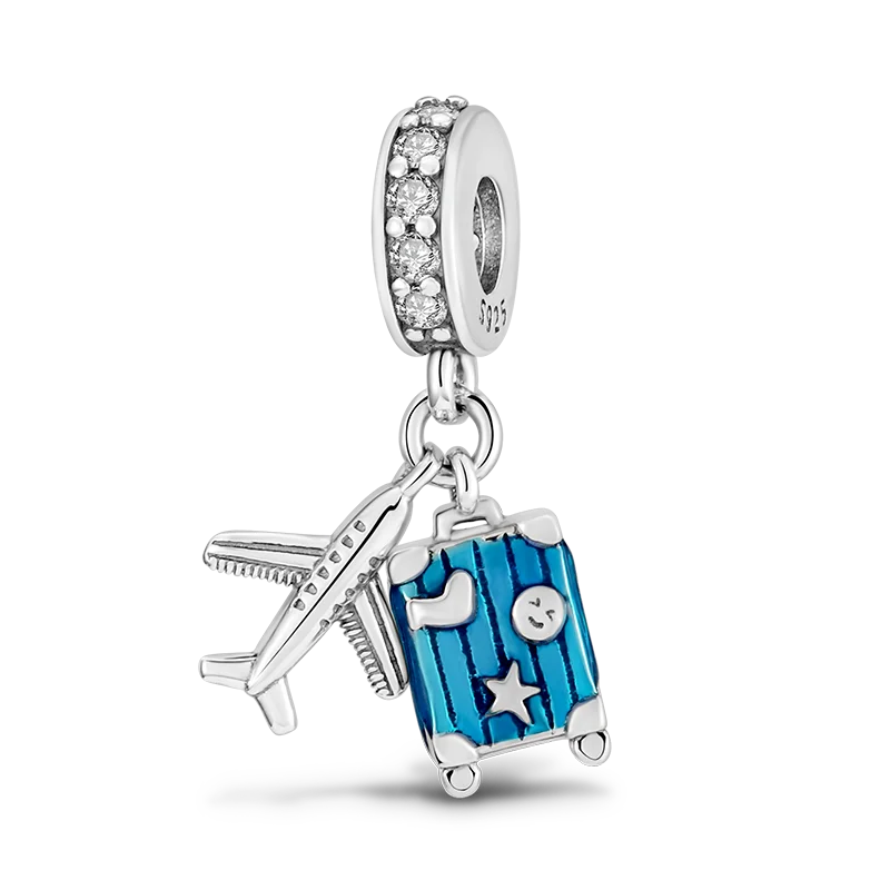 Echtes 925 Sterling Silber Buch Und Kaffeetasse Charms Fit Original Pand 3mm Armband Anhänger Perlen Frauen Edlen schmuck