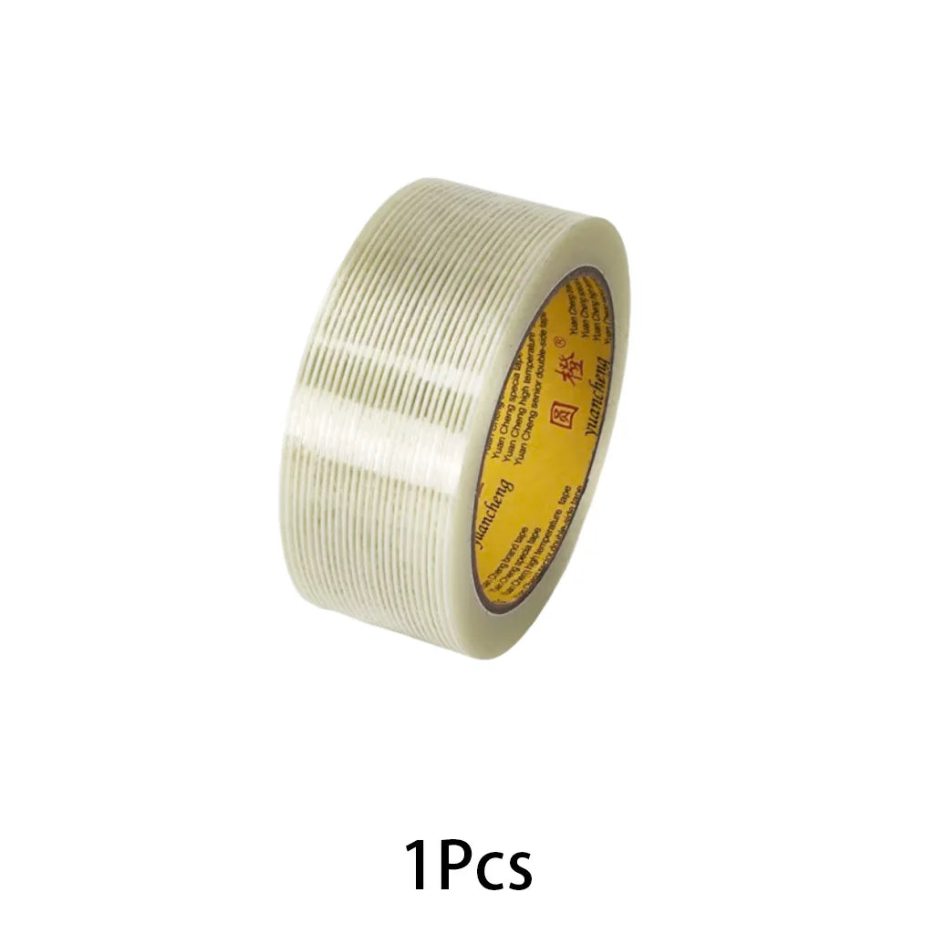 10 m gestreiftes Faserband, Lithium-Batterie-Pack, Isolierfolie, Glasfaserband, einseitig klebende Dichtung, Verpackung fixiert