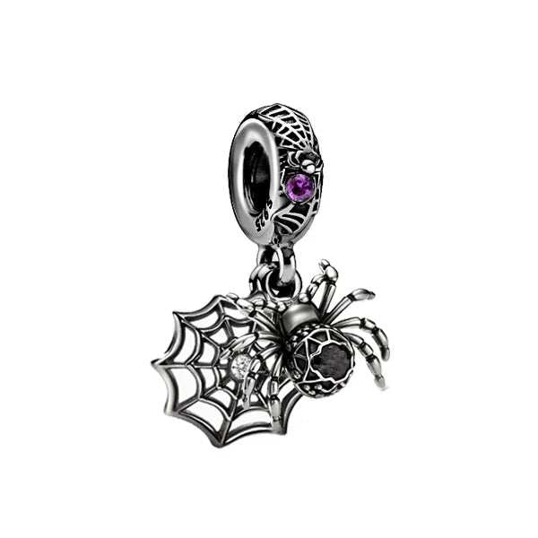 Heiße Verkäufe 925, schwarzer Tier-Anhänger, Serie Gothic-Skelett, Katze, Damenschmuck, geeignet für DIY-Armbänder, Halsketten, Zubehör