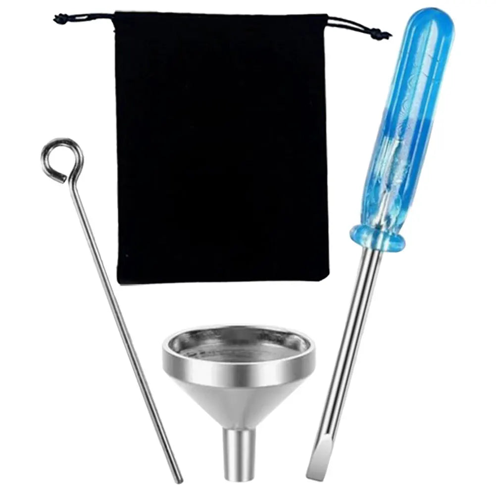 1 Satz 1 Satz Trichter-Set für Asche, Schmuck, Metalltrichter, Urne für Feuerbestattung, kleine Füllung, Abgabewerkzeuge, Edelstahl, Kunststoff