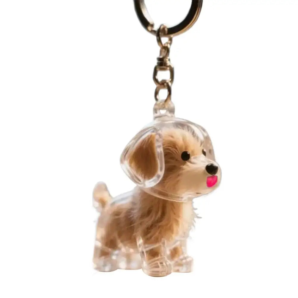 Klarer Tierhaar-Schlüsselanhänger, niedlicher Hund, Fell, Andenkenhalter, kreativer transparenter Tierhaar-Gedenkkollektions-Anhänger für Hund/Katze