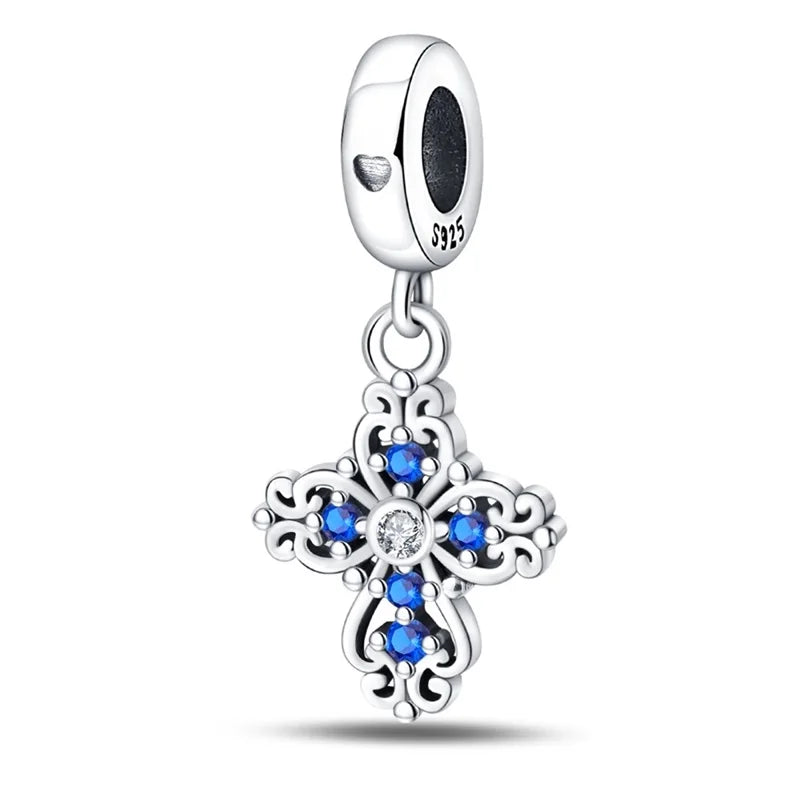 Heiße Verkäufe 925 Sterling Silber Charms Perlen Teufel Auge Fatimas Hand Kreuz Perlen Fit Original Armband Frauen DIY schmuck Geschenke