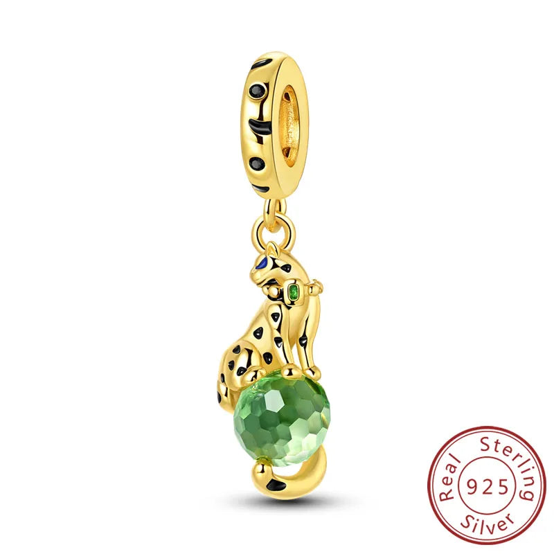 Original-Charm-Perlen aus 925er-Sterlingsilber, leuchtender, leuchtender Glühwürmchen-Schmetterlings-Anhänger für Armband-Charm-Schmuck