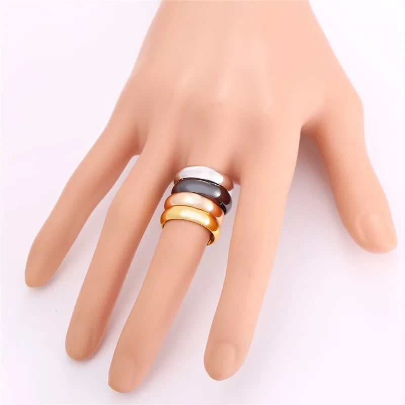 ChainsPro 5mm Einfache Plain Flache Ringe für Mann Frau Hochzeit Marke Klassische Retro Vintage Stil Unisex Täglichen Schmuck QC24