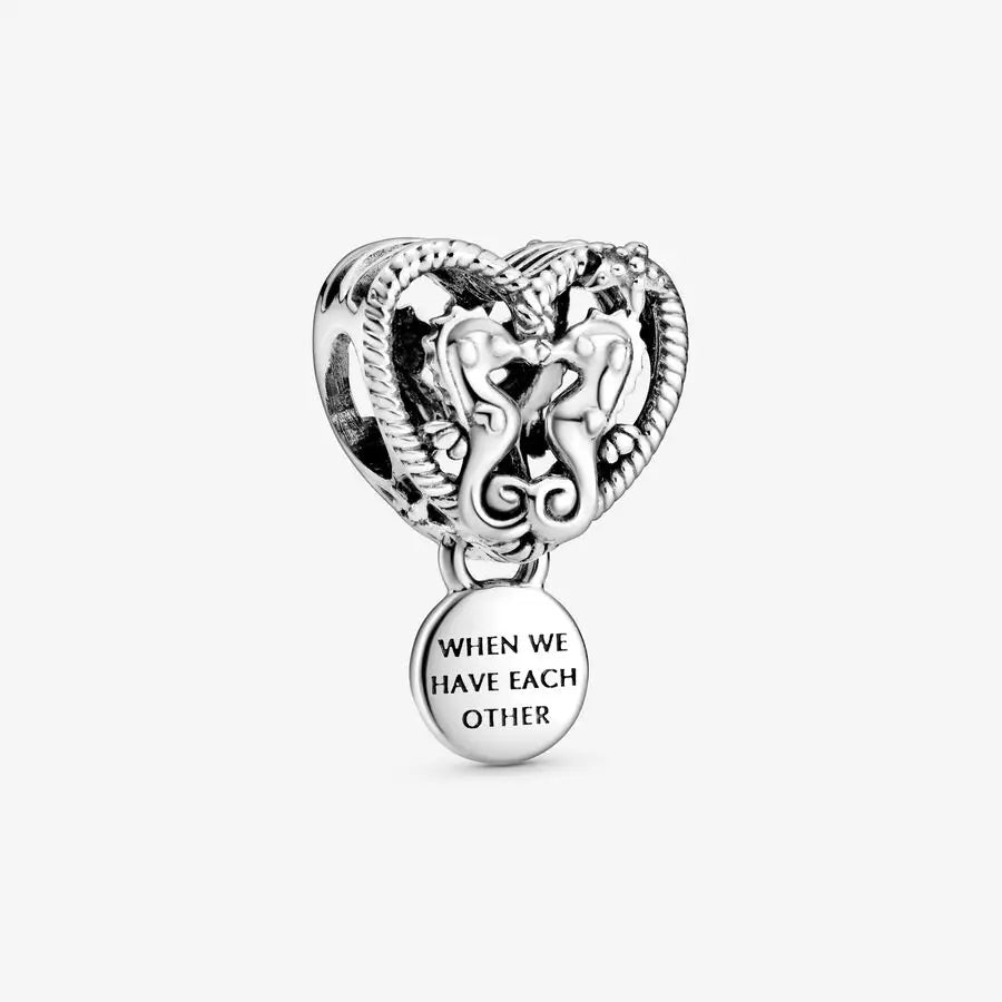100 % 925er Sterlingsilber, romantisches Herz, Schmetterling, Sternblock, Stammbaum-Anhänger, geeignet für Damen-Armbänder, DIY-Schmuck