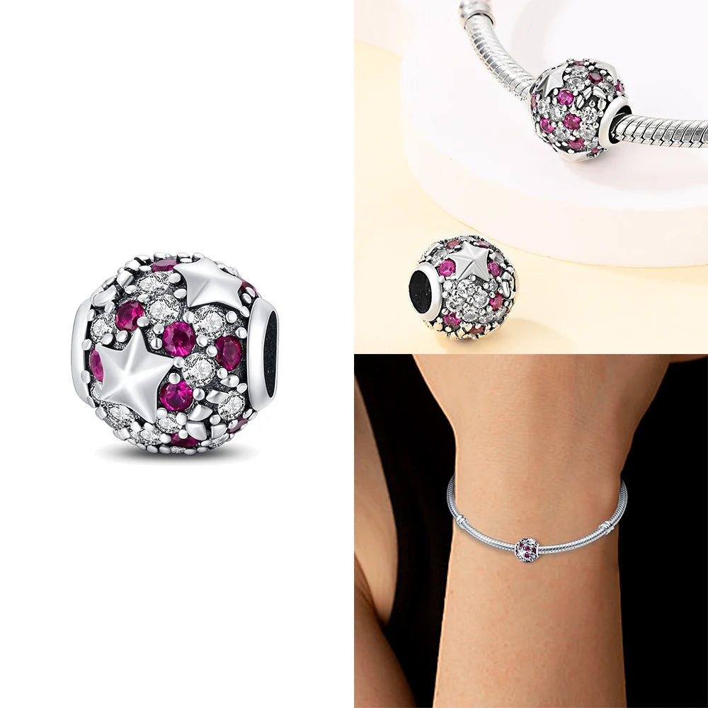 Herzform Heißer Verkauf Klassisch Lila Retro 925 Silber Lotus Engel Muster Charms Perlen Fit 3mm Original Armband DIY schmuck Geschenk