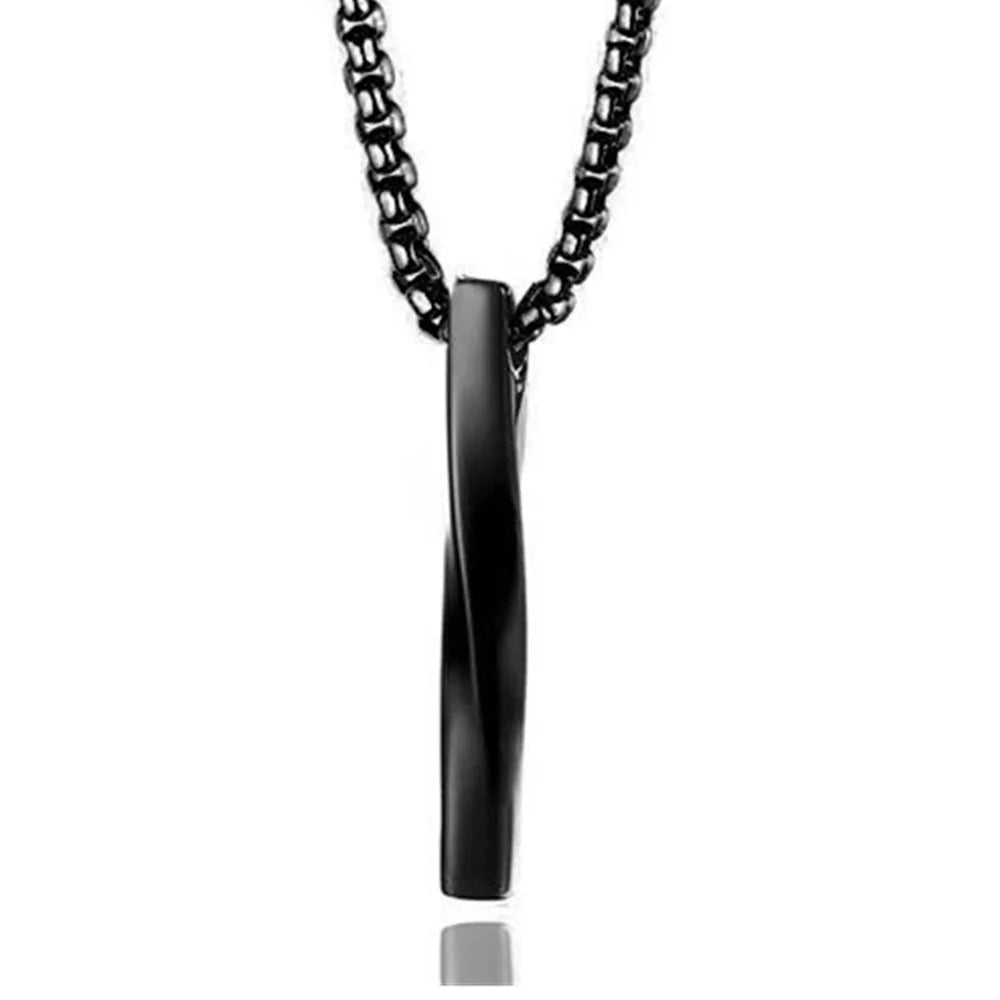 Edelstahl Twist Squre Säulenförmige Feuerbestattung Urne Anhänger Schmuck Asche Memorial Andenken Zubehör 3 Farben 43*6mm