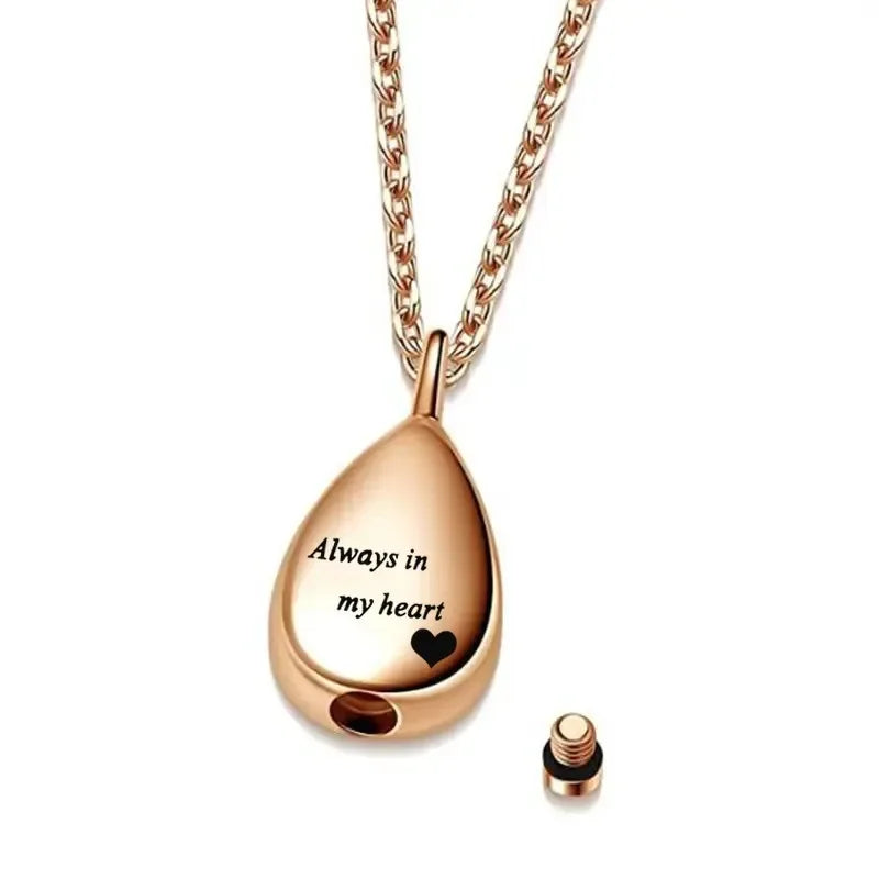 Neue Haustier Urne Anhänger Edelstahl Teardrop Schmuck Katze Hund Mourning Liefert Flasche Andenken Halskette Memorial Pet Produkte