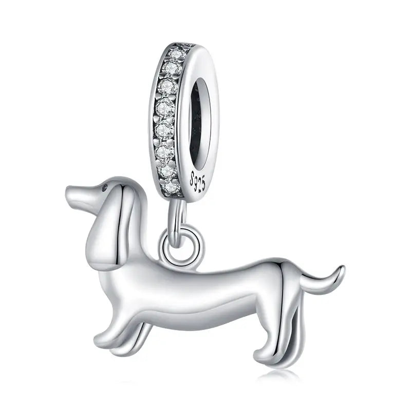 WOSTU Echt 925 Sterling Silber Herz Perlen Blume Retro Muster Charms Anhänger Fit Original DIY Armband Halskette Silber Schmuck