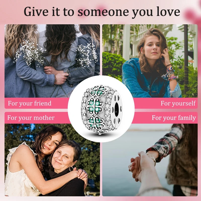 Neu im 925er-Sterlingsilber, grüne Charms, Perlen, Frosch, Kleeblatt, Schildkröte, Anhänger, Schmuck, passend für Original-925-Armbänder für Frauen, DIY-Geschenk