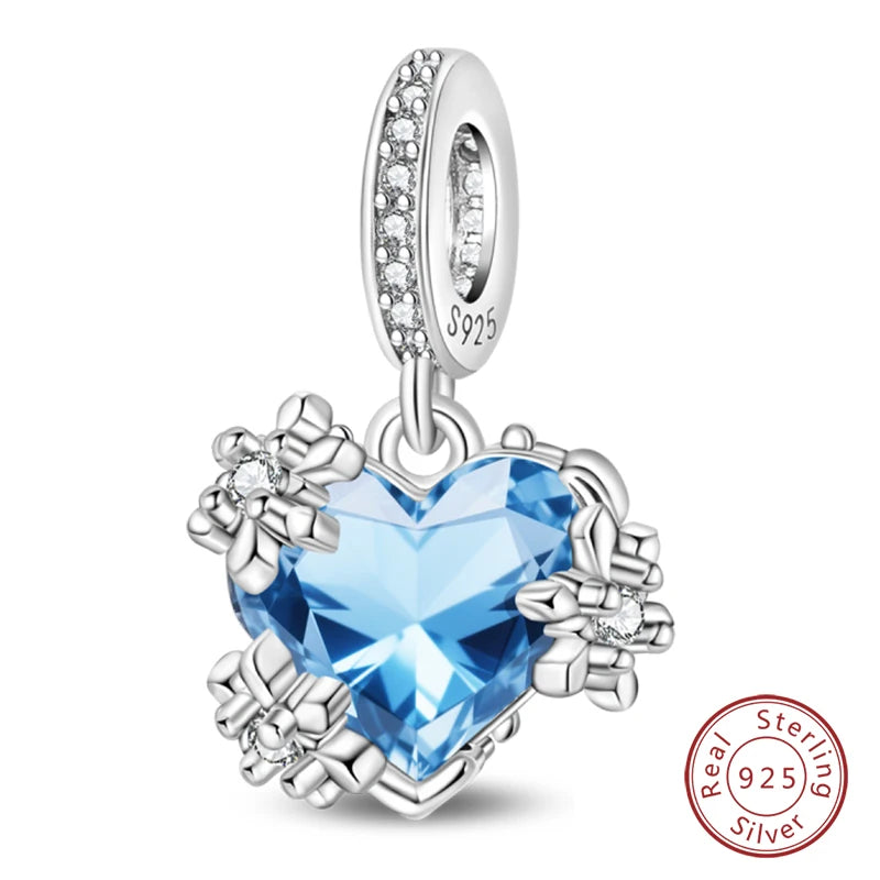 Winter-Charm, Original-Charm-Anhänger aus 925er-Sterlingsilber, Schneeflocke, Schneemann, Pinguin, für Frauen, feiner DIY-Geburtstagsschmuck, Geschenke