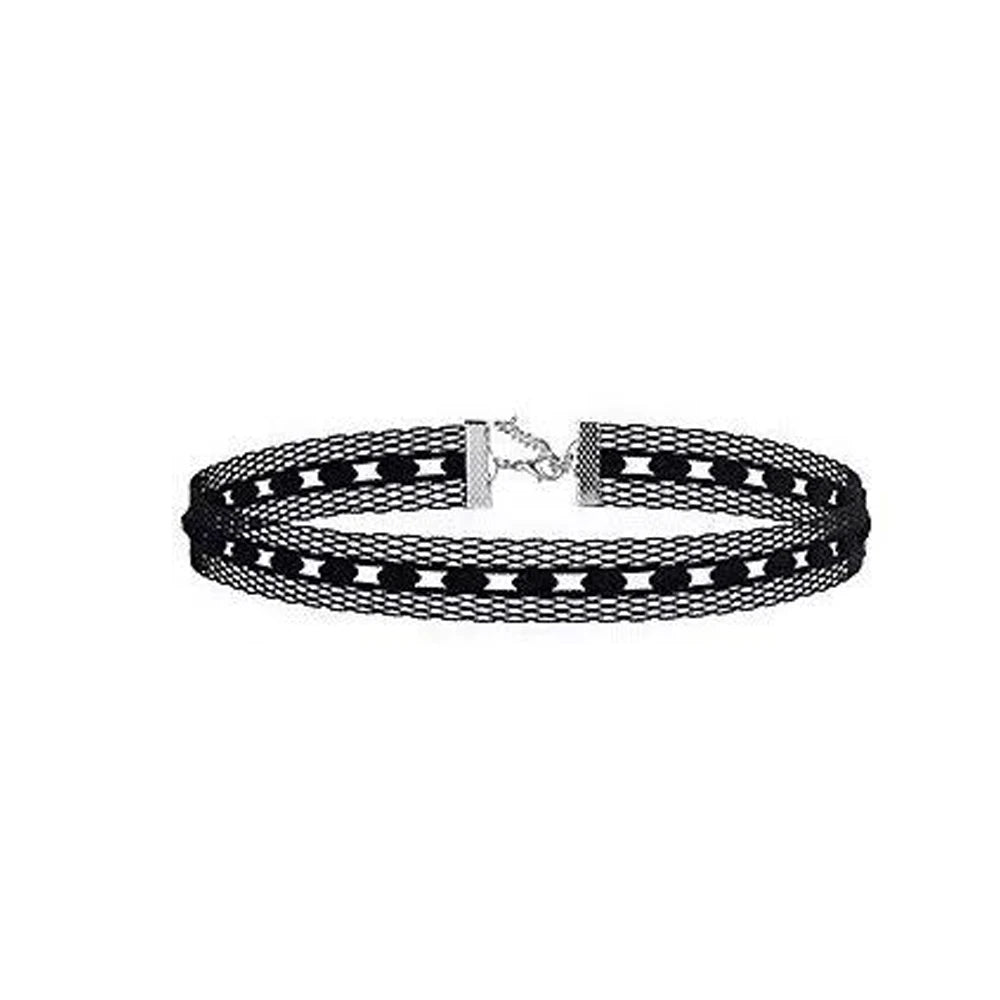Neo-Gothic Punk Schwarz Sexy Spitze Halskette Für Frauen Mode Retro Schlüsselbein Kette Halloween Kragen Halsband Steampunk Geschenke