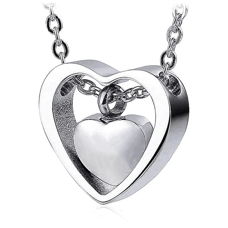 Liebe Herz Anhänger Halskette Asche Box Memorial Urne Anhänger zu öffnende langlebige Halskette Asche Fall Halter langlebig