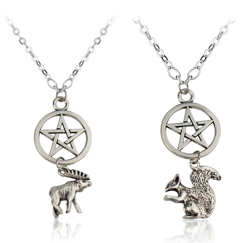 Supernatural Dean Leder Seil Kupferfarben Anhänger Kette Halskette für Frauen Männer Winchester Jensen Ackles Amulett Vintage Schmuck Goth