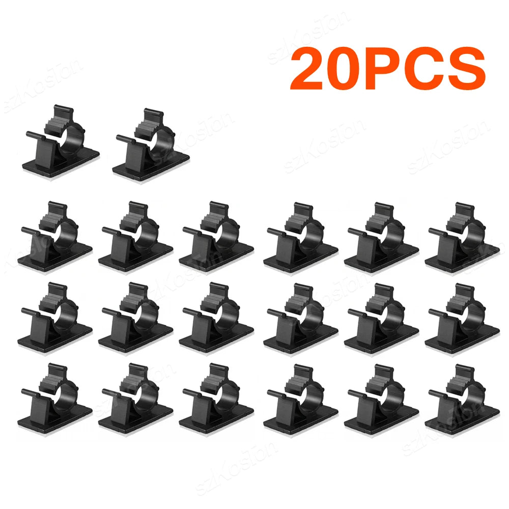 100/10PCS Kabel Organizer Selbstklebende Kabel Clips Tisch Kabel Management Klemme Einstellbare Kabel Halter TV Lade Draht wickler