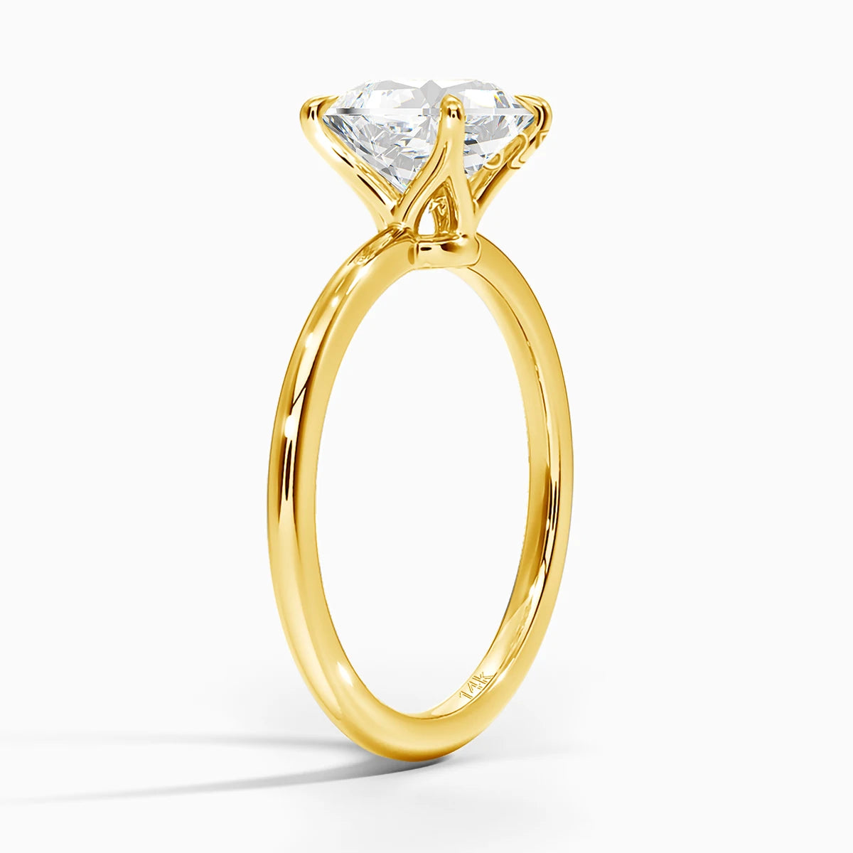 Echtgold 14K Moissanit Damenring Einfachheit AU585 K Gold Diamant Ehering Braut Verlobungsschmuck Mutter Liebhaber Geschenk