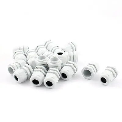 M25x1,5 M32x1,5 M36x1,5 M40x1,5 M50x1,5 M63x1,5 Außengewinde Weiß Kabelverschraubung Kabelgriff Sortiment Kunststoff Wasserdicht