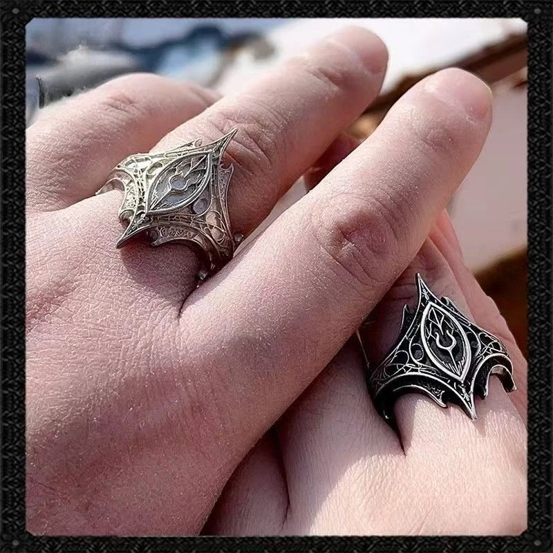 Klassischer Gothic Vintage Sweet Darkness Ring, klassischer Gothic Emblem personalisierter Ring, trendiges Herren-Party-Schmuckzubehör