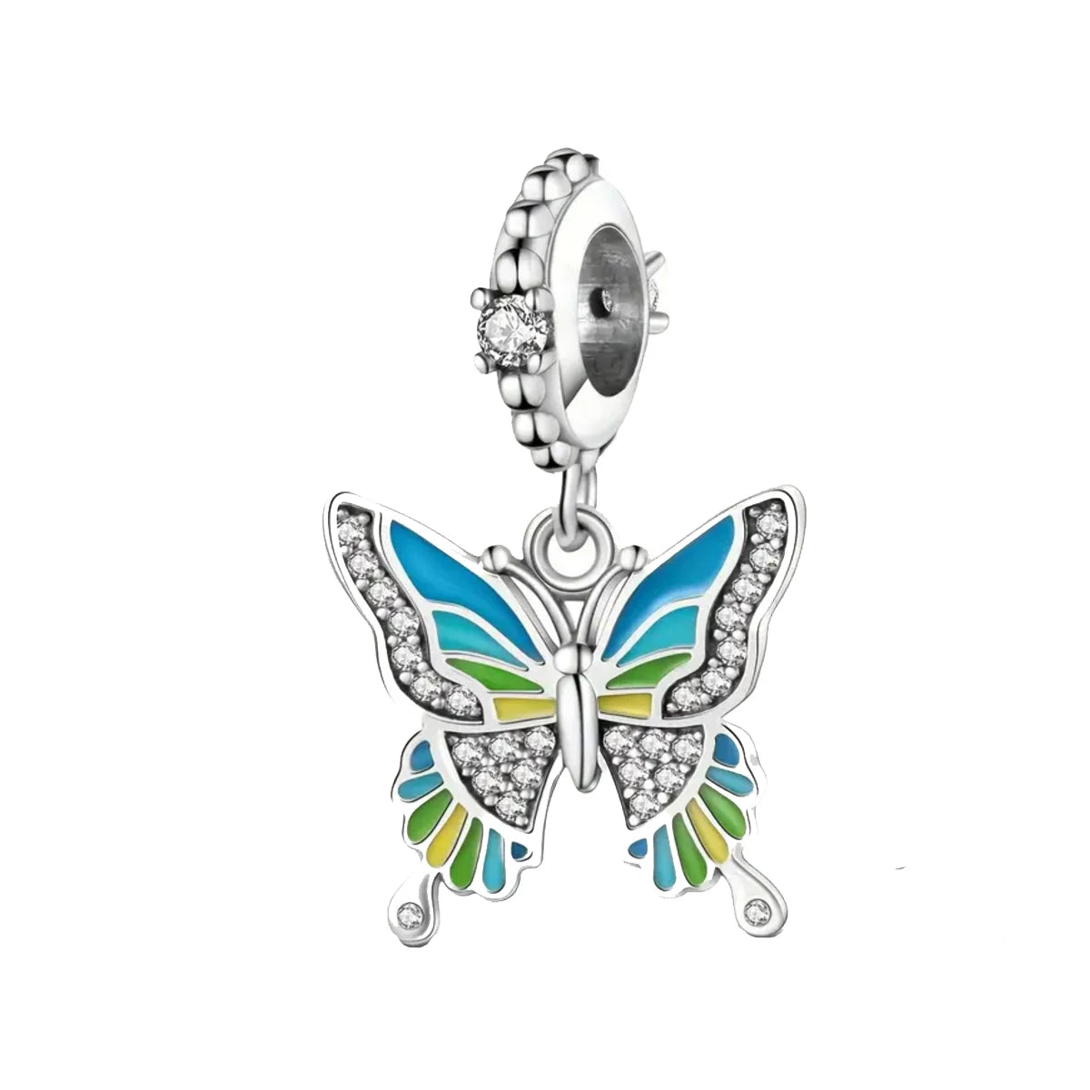 2025 Neu in Original 925 Sterling Silber Bunte Exquisite Schmetterling Serie Charm Fit Armband Halskette DIY Frauen Schmuck Geschenk