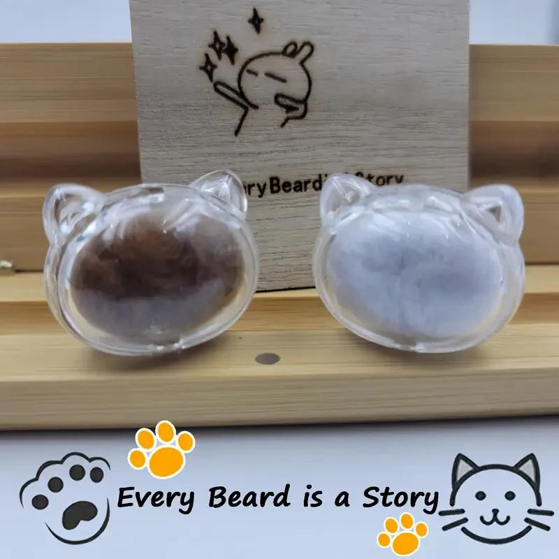 ieniaCC11 Parque2 Stück Tierhaar-Andenkenbox, transparent, für Hunde und Katzen, Fell, Aufbewahrungsbox für DIY-Gedenkdekoration, Geschenk für Haustierliebhaber, Display-Souvenir