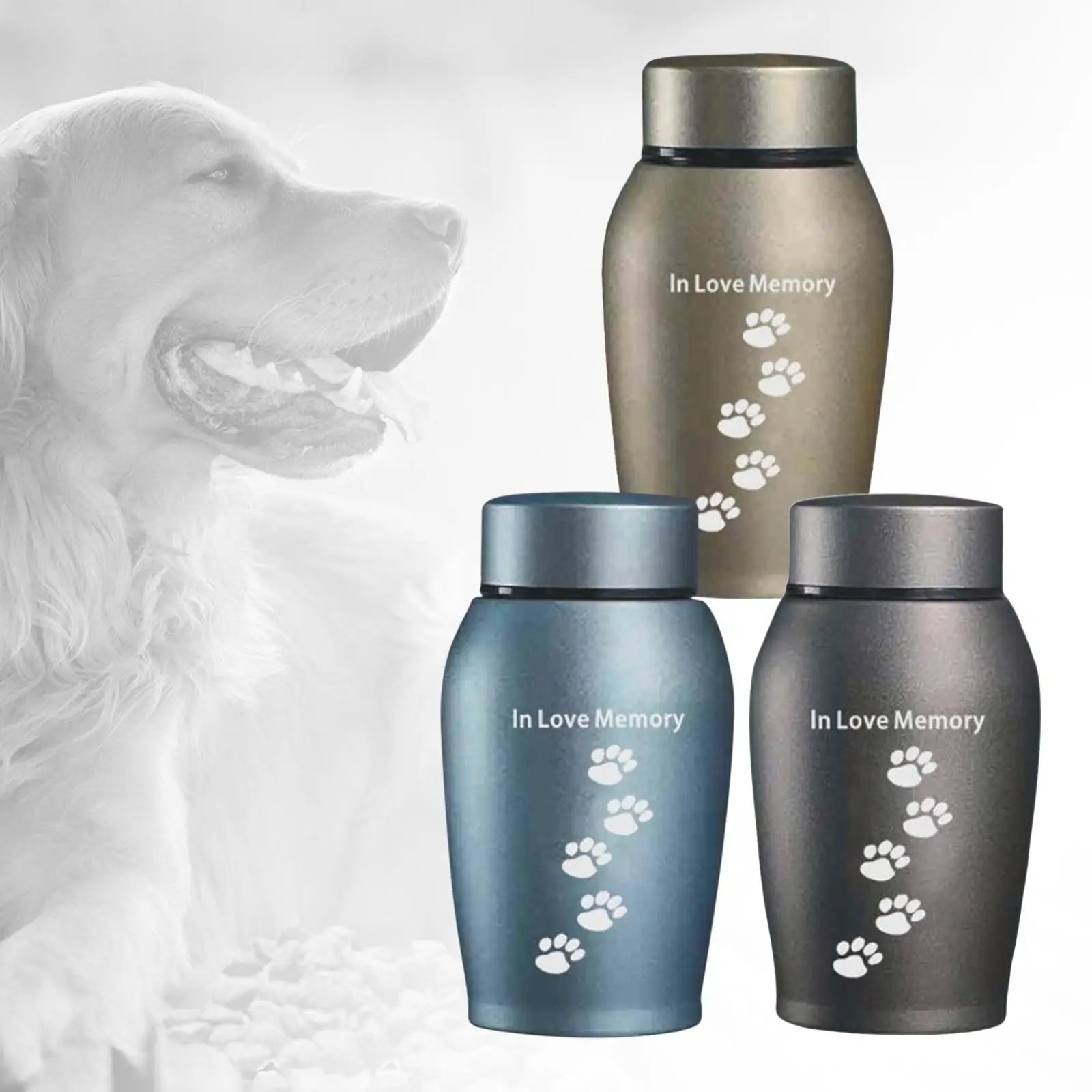 Feuerbestattungs-Gedenkurne, unvergessliche lose Gedenkurne für Haustiere, Geschenk, Beerdigung, Feuerbestattungsurne, Aufbewahrung, Haustier-Urnen für Hunde, Asche, behält Erinnerungen